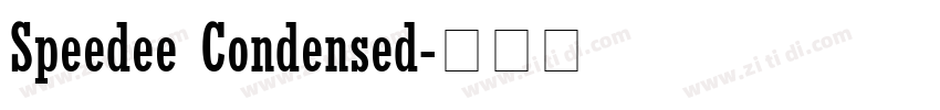 Speedee Condensed字体转换